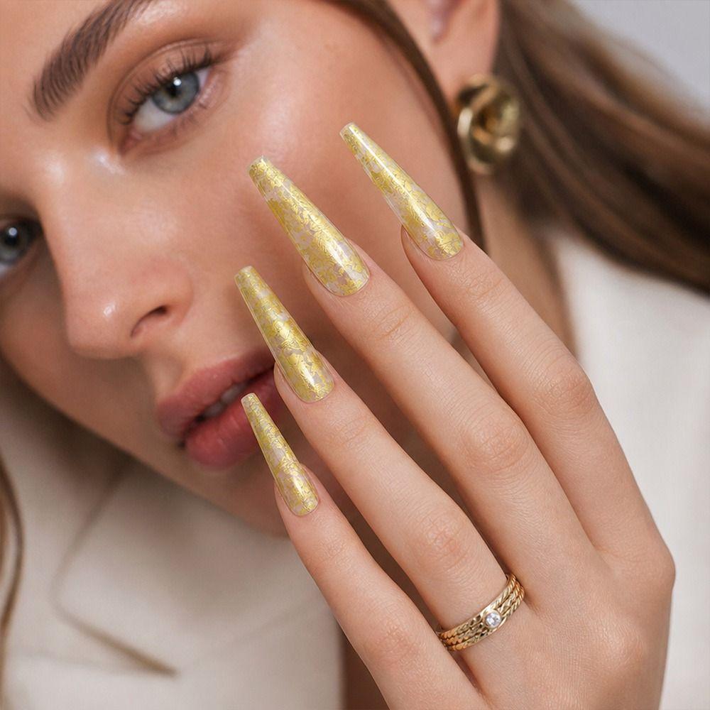 Stripe Pattern Nail Foils Lace Design Nail Art Stickers Professional Manicure Decals Manicure DIY