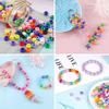 24 Colors Pony Beads BetterJonny Approximately 720 Pieces Alphabet Beads Acrylic Beads Barrel Beads Kit Colorful Bracelet String Necklace Earrings…