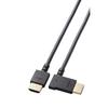 Elecom Кабель HDMI 1 м Мягкий Высокоскоростной SPEED с ETHERNET Черный L-образный Направленный влево 4K2K(30Гц) [ВЫСОКАЯ СЕРТИФИЦИРОВАННОСТЬ] CAC-HD14EYL10BK
