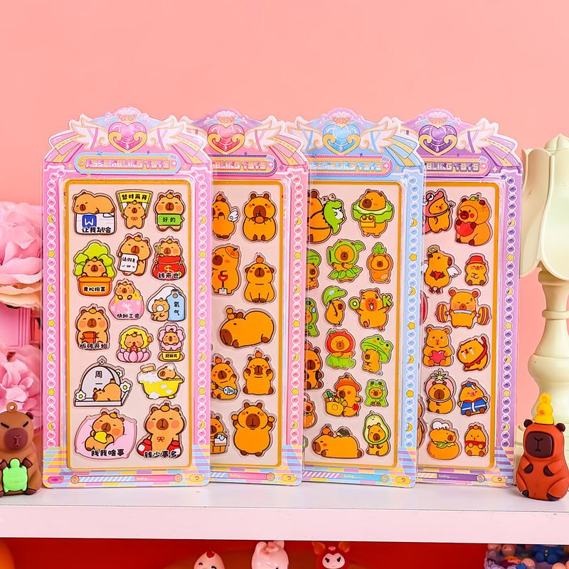 4Pcs Kawai Sanrio Acrylic Sticker Children'S Diy Handicraft Decoration Toys Mobile Phone Case Tablet Refrigerator Graffiti Stick