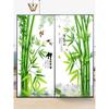 Retro Chinese Style Bamboo Pattern Window Film Green Bamboo Static Cling Glass Stickers Sliding Door Frosted Privacy Window Film