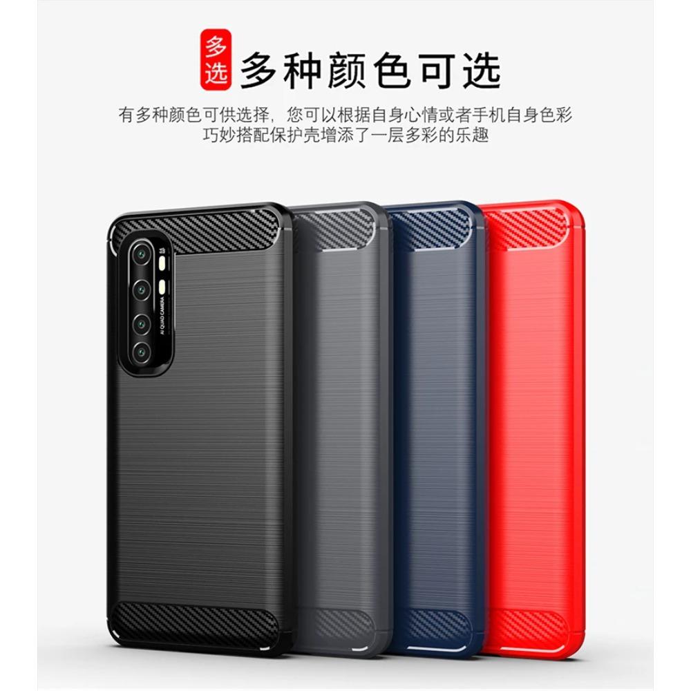 Для Xiaomi Mi Note 10 Lite Чехол Резиновый Бампер Чехол из Углеродного Волокна Для Xiaomi Mi Note 10 Lite Чехол для Телефона Для Mi Note 10 Lite Чехол