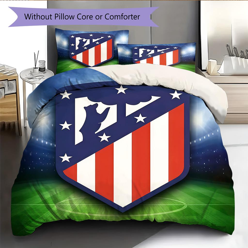 Atleti Bedding Quilt Set Quilt Cover Pillowcase Home Decoration Birthday Gift (1 * duvet cover + 2 * pillowcase, without core)