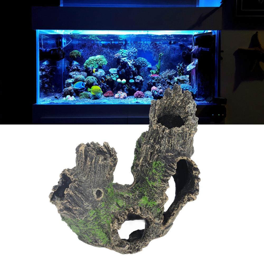Multi-Cavity Hollow Aquarium Tree Stump Decor Aquarium Shrimp House Aquarium Tank