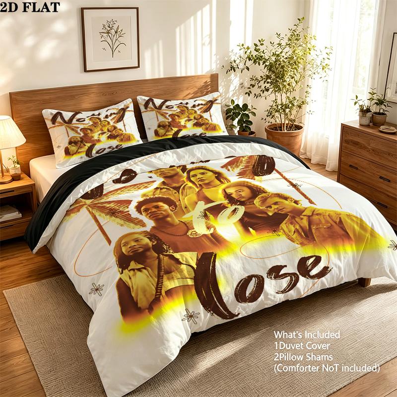 Outer Banks Pattern Bedding Quilt Set Quilt Cover Pillowcase Home Birthday Gift(1 * duvet cover + 2 * pillowcase, without core)