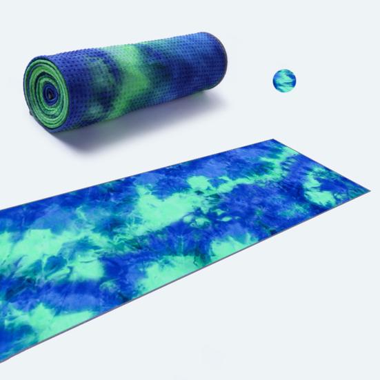 Yoga Towel Sweat Absorption Extra Soft Non-Slip Washable Non-Fading Superfine Fiber Workout Towel Yoga Mat with Anti-slip Grip Dots for Gym