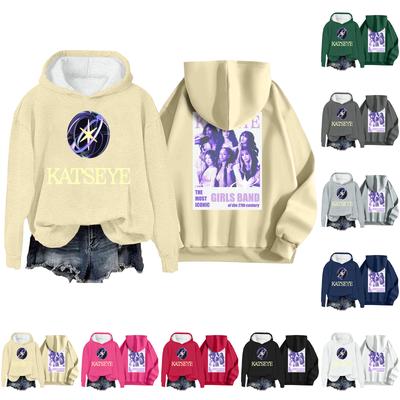 Женская модная повседневная толстовка с длинным рукавом, свободная, с принтом, спортивная, с длинным рукавом, с капюшоном