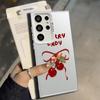 Чехол для телефона для Samsung Galaxy S25 S21 Note 20 Ultra S20 Plus S23 S24 FE S22 S25Edge S23 Ultra Мультяшный Бант Вишня