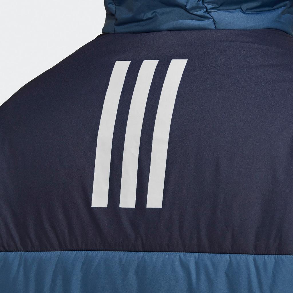 Adidas Color Block Letter Print Sports Casual Hooded Cotton Jacket Men Jacket Legendary-Ink-Blue Miracle-Grey HG8752