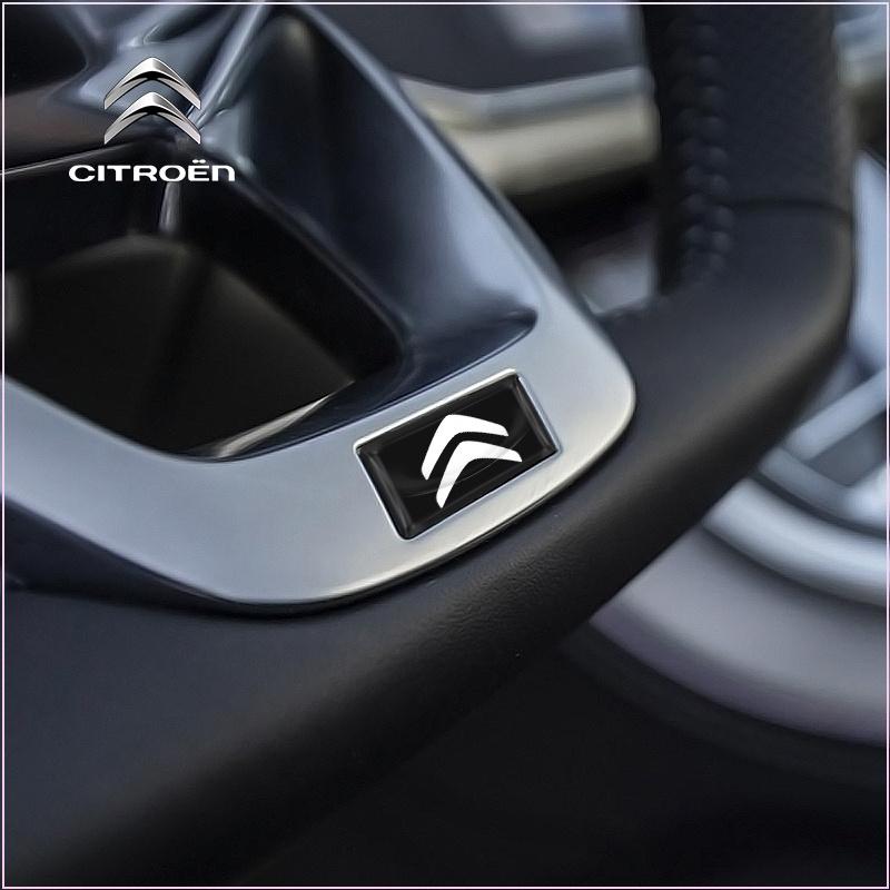 Маленький руль из углеродного волокна Наклейки с логотипом автомобиля 3D для Citroen Aircross Saxo C4 C3 C5 Cactus Picasso C1 C2 Berlingo Celysee