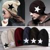 Cap Star Pattern Warm Woolen Yarn Unisex Fashion Knit Cap for Winter