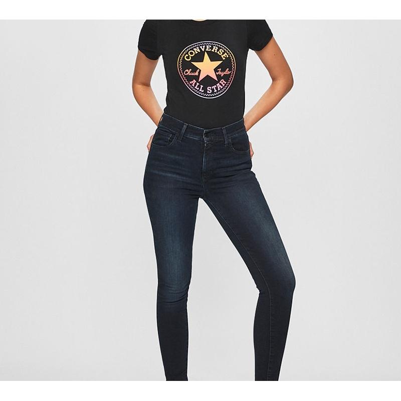 (WMNS) Converse Печать Спортивная Короткий Рукав Черный Женская 10017088-A02