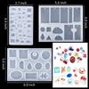 83pcs Set Silicone Jewelrys Making Molds Handcraft Casting Diamonds Pendant Mold DIY Tools Set