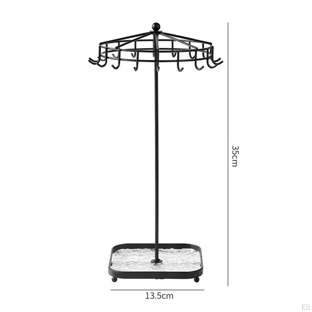 Jewelry Stand with Necklace and Earring Storage