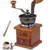 Retro Manual Coffee Grinder Stainless Steel Coffee Grinder Mill With Coffee Cleaning Brush Wood Design Coffee Machine