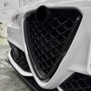Carbon FIber Car Front Grill Trim Replacement For Alfa Romeo Giulia 2017-2020 Front Grille Decoration Frame V Shape Frame