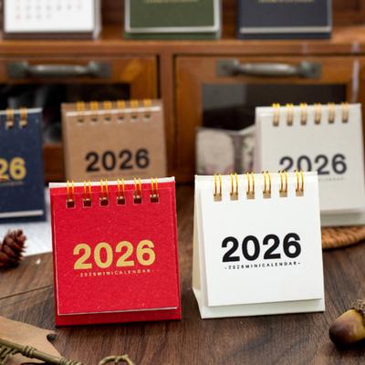 Мини настольный календарь 2026 Настольный перекидной маленький настольный календарь Янв. 2026 по дек. 2026 12