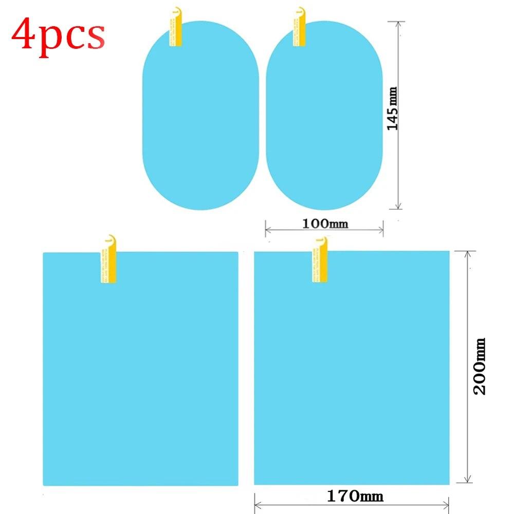 Зеркало заднего вида, набор непромокаемых пленок, оконное стекло автомобиля, грузовика, противотуманные водонепроницаемые наклейки, дождливый день, безопасное вождение, непромокаемые пленки