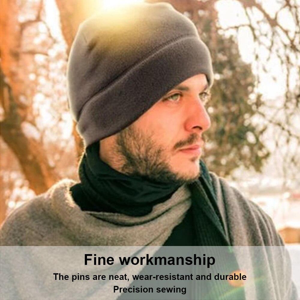 Теплая зимняя шапка-череп, мягкая флисовая шапка, толстая ветрозащитная шапка, уличная шапка-бини, лыжная шапка унисекс, подходит для унисекс, 1 шт.