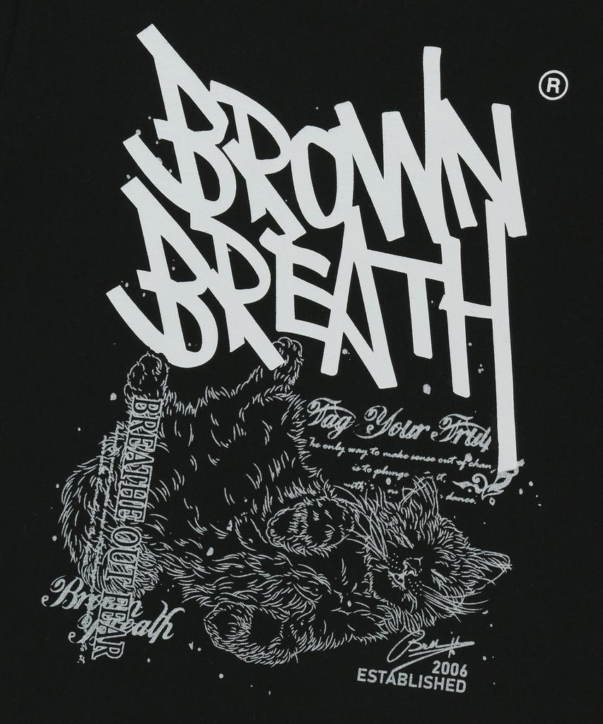 BROWNBREATH W Sleepy Tag Tee - Black