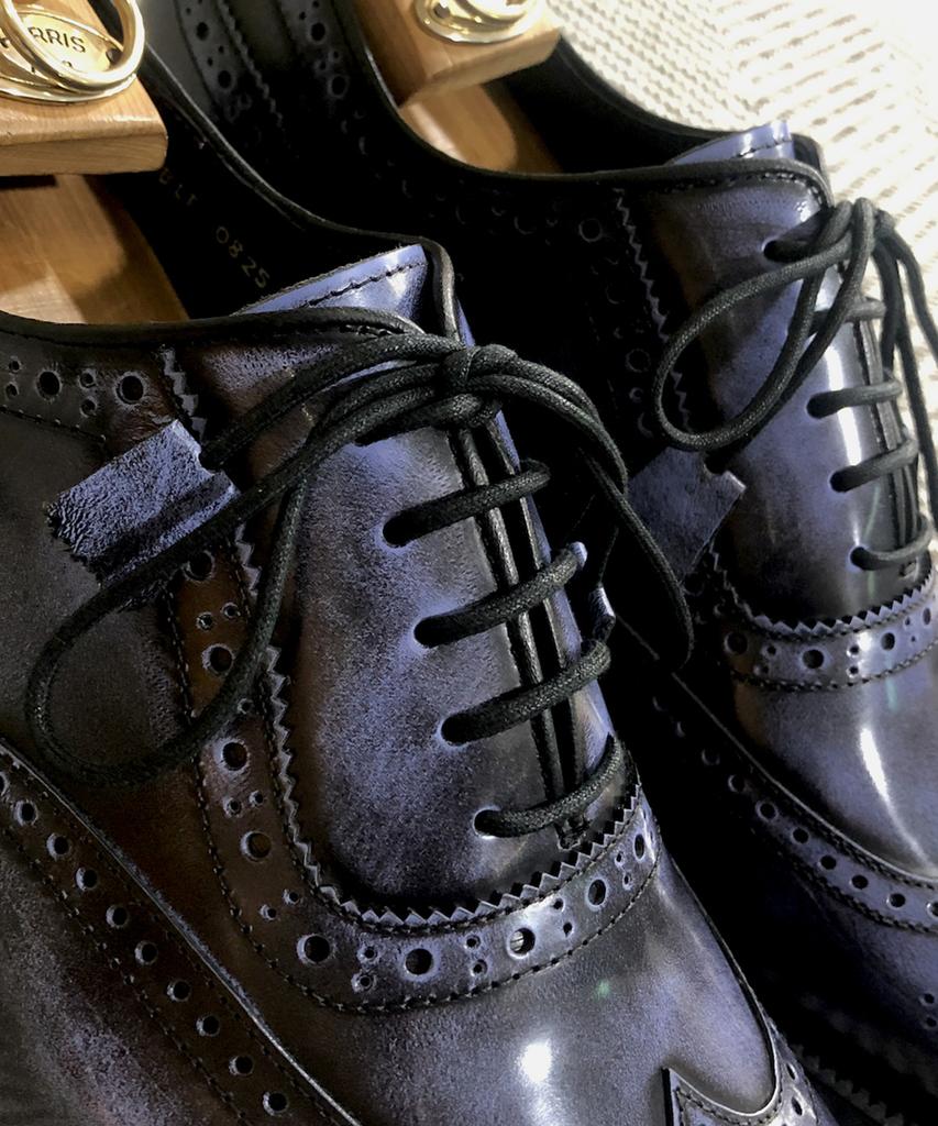 Joenshoe Heritage Wingtip Brogging Oxford Cornflower Blue