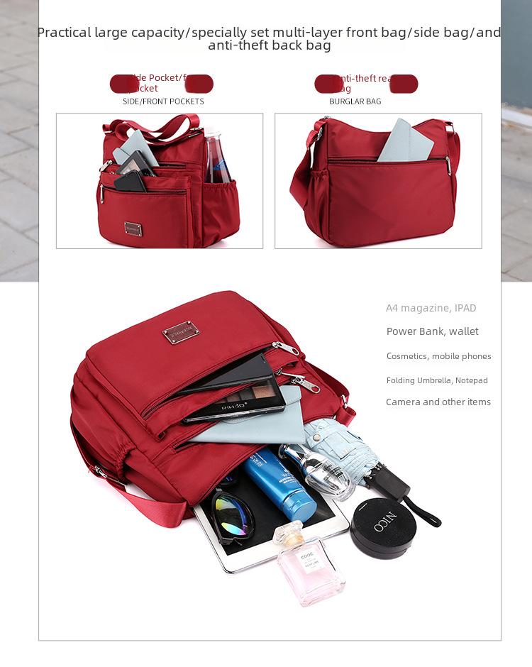 Сумки через плечо и сумки-мессенджеры из ткани Оксфорд 2024 года большой вместимости для женщин среднего и пожилого возраста