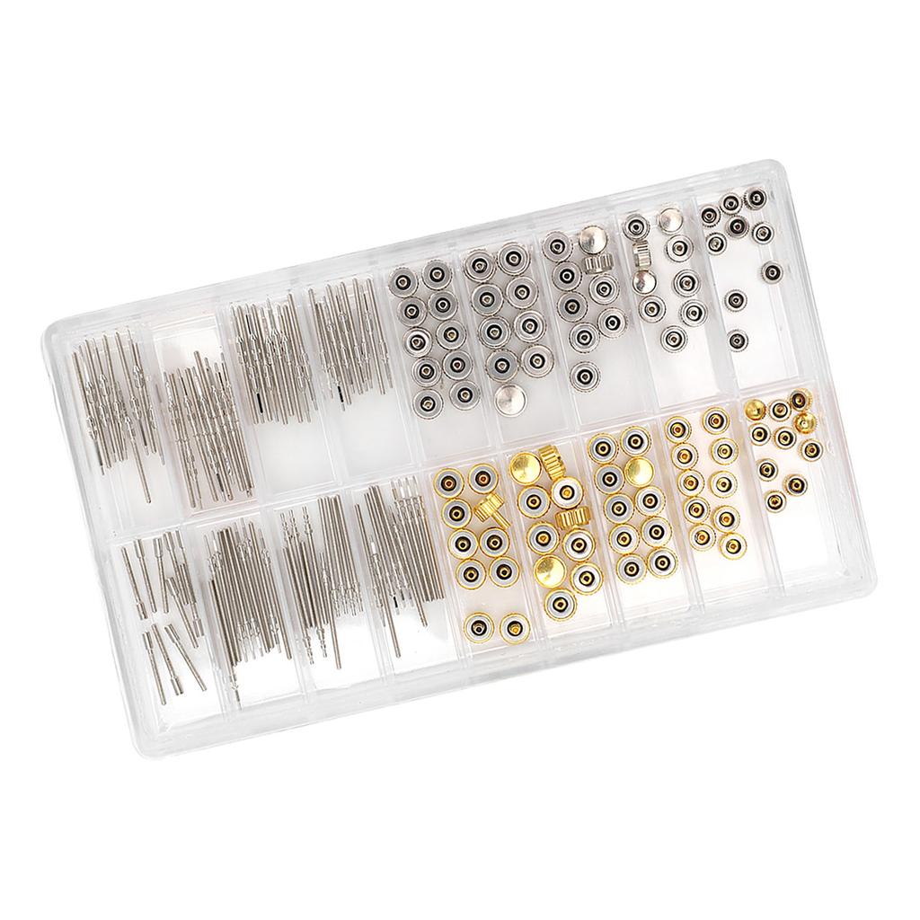 Watch Stem Extender + Crowns Accessory Repairing Replacement Tool Kit with Box
