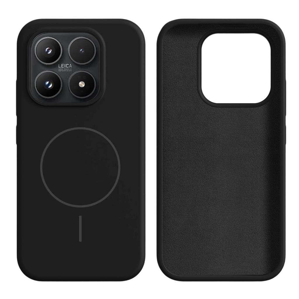 Для Xiaomi 17 Магнитный чехол, приятный для кожи, жидкий силикон + ПК, чехол для телефона