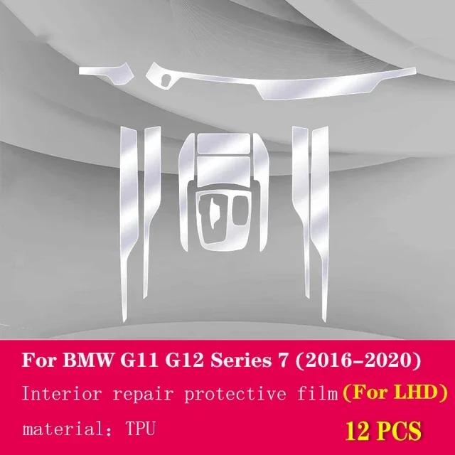 For BMW G11 G12 Series 7 2016- Car interior accessories film transparent TPU-PPF console Anti-scratch resist film refit