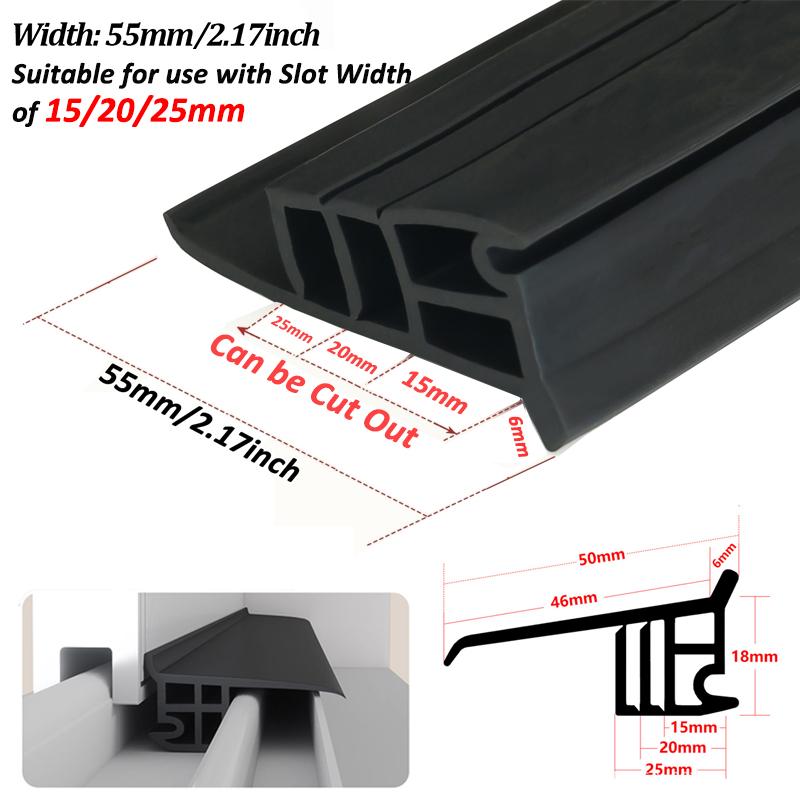 1м Алюминиевый сплав Кромка окна Водоотводная уплотнительная лента Балкон Водоблокирующая планка Раздвижное окно Ветрозащитная водонепроницаемая доска