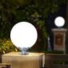 Stays On Until the Next Morning GWSOLAR Solar Gatepost Light, Entryway Light, Ball Lamp, 100 Lumens Brightness, Remote Control Run Time, Daylight,