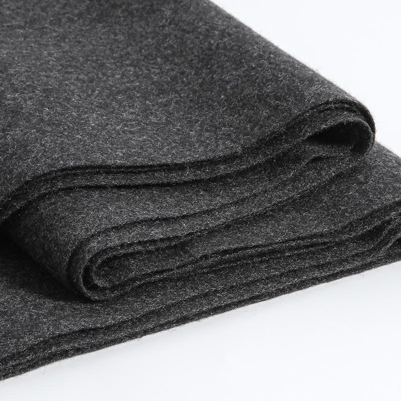 Luxury Unisex Wool & Cashmere Scarf: Thickened Solid Color for Autumn & Winter