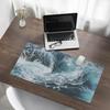 Anti-Slip Protective Desk Mat with Ocean Whirlpool Pattern 90x45 cm