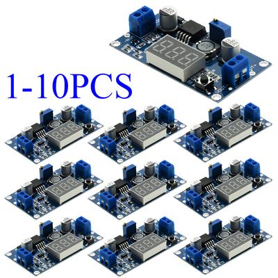 1-10 шт. LM2596 DC-DC Понижающий преобразователь Регулятор напряжения Светодиодный дисплей Вольтметр 4,0~40 В в 1,3-37 В Регулируемый адаптер питания