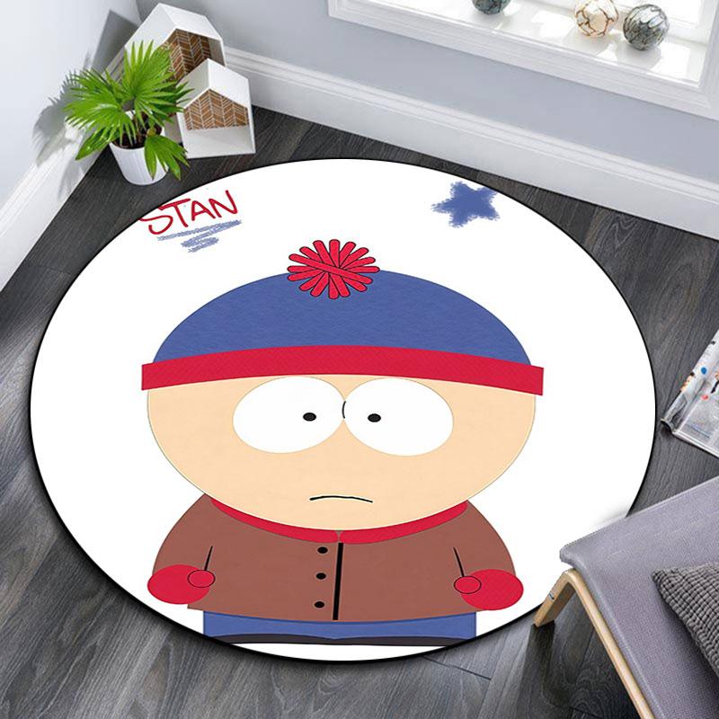 Stan Marsh pattern round rug,Carpet Rug for Living Room Bedroom Playroom ,Non-slip Floor Mat,Holiday Gifts and Birthday Gifts.