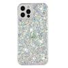 For iPhone 12/12 Pro 6.1 Inch Dustproof TPU Phone Cases Glittery Powder Decor Phone Cover Epoxy Shell