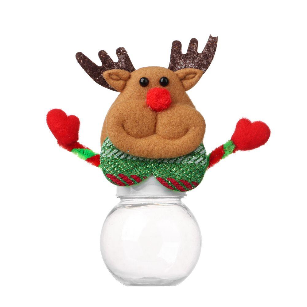 Party Decoration Storage Organizer Storage Bottle Kids Cute Box Candy Jar Santa Claus Christmas