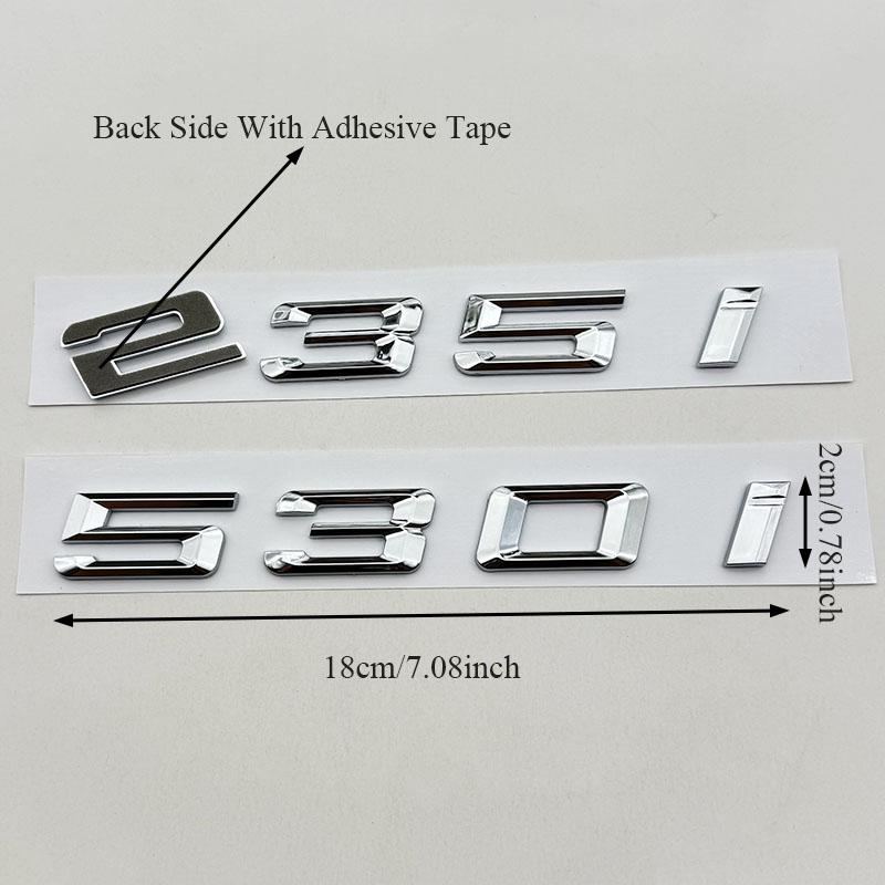 3D ABS Car Letters Logo 520i 528i 530i 535i Badge Sticker Rear Trunk Emblem For BMW 5 Series 530i 520i Tail Marking Accessories