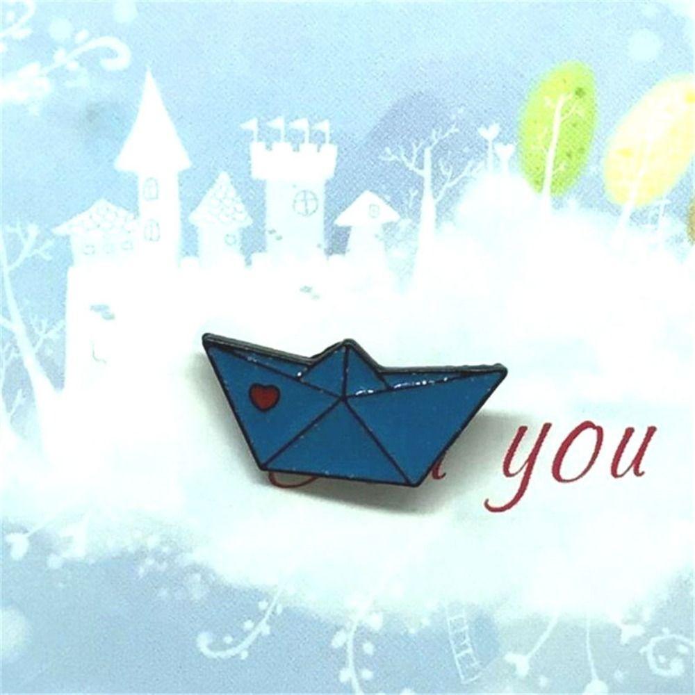 Boat Paper Plane Enamel Pins Dripping Oil  Cartoon   Party