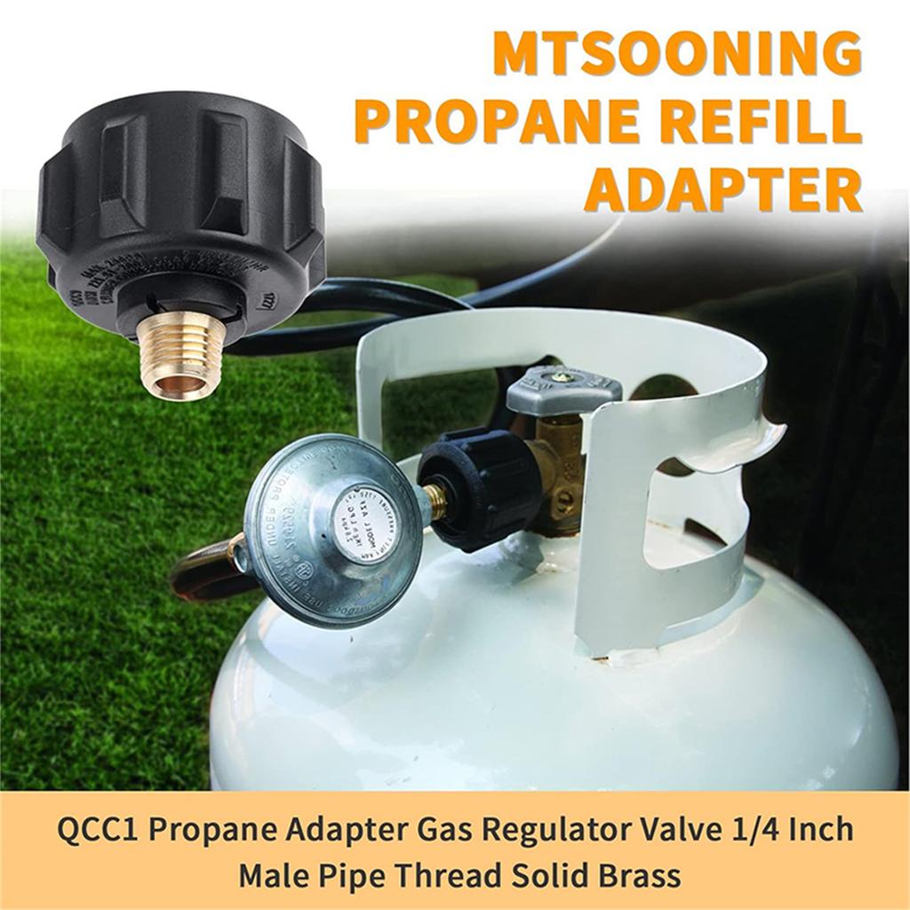 Easy To Use Adapter Convert QCC1 Tanks Propane Gas Pipe Regulator Brass and Plastic Material for Different Cooking Needs