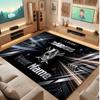 Las Vegas Raiders Personalized Crystal Velvet Carpet, Customized Name Text Soft Anti‑Slip Rug for Living Room Bedroom