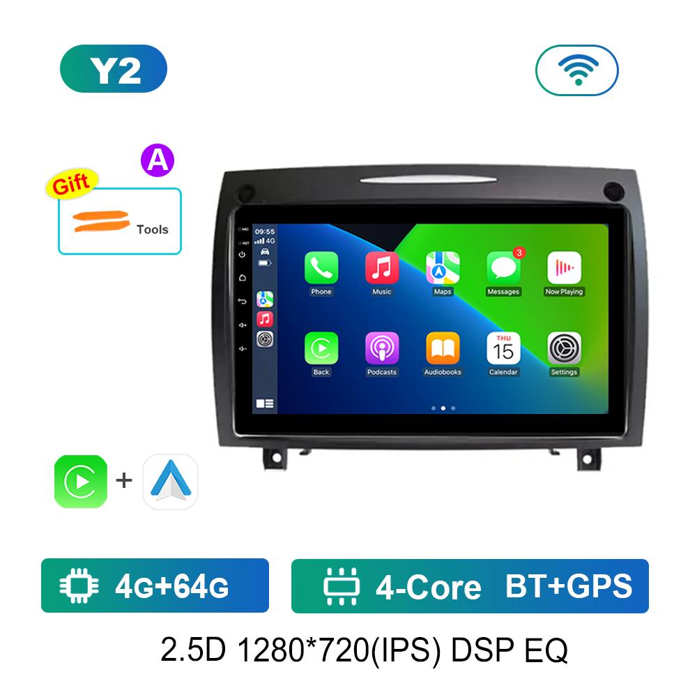 Мультимедийный плеер для автомагнитолы для Mercedes Benz SLK Class R171 2004 - 2011 Операционная система Android 4G DSP Стерео Навигация GPS WIFI IPS Сенсорный экран