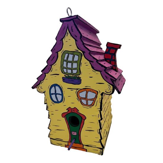 Деревянный скворечник ручной работы, уличный подвесной домик для птиц, домик для колибри, скворечник для украшения сада на открытом воздухе