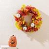 Harvest Festival Maple Leaf Rattan Halloween Autumn Pumpkin Wreath Door Hanging Bar Decorations Wreath Props