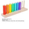 Wooden Rainbow Ring Toss Game Preschool Learning Color Matching Stacking Challenge Game Toddlers Educational Color Sorting Sequencing Toy