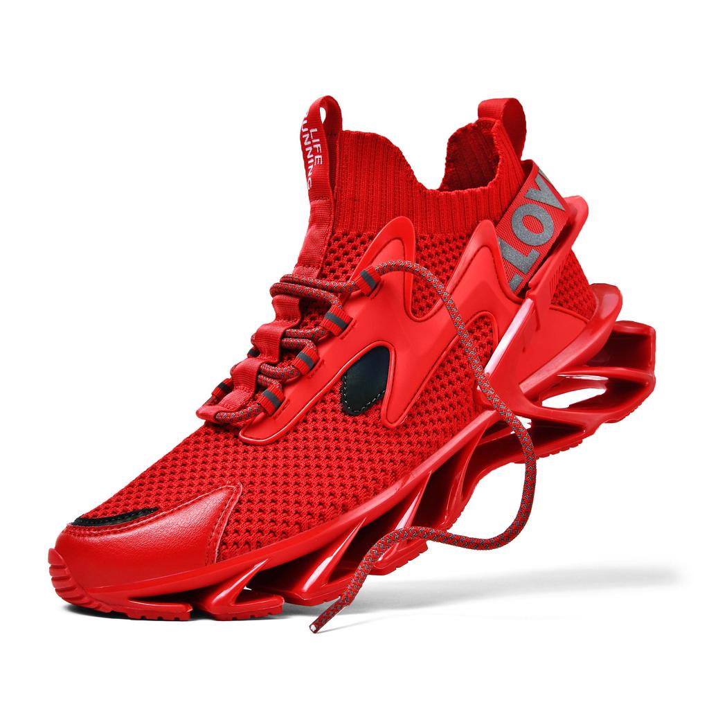 Fashion High-top Men's Sneakers Teenager Trendy Blade Shoes Breathable Mesh Outdoor Sports Shoes Elastic Trainers