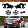 Накладка на противотуманную фару переднего бампера, рамка, решетка для Ford Edge 2015 2016 2017 2018, противотуманная фара