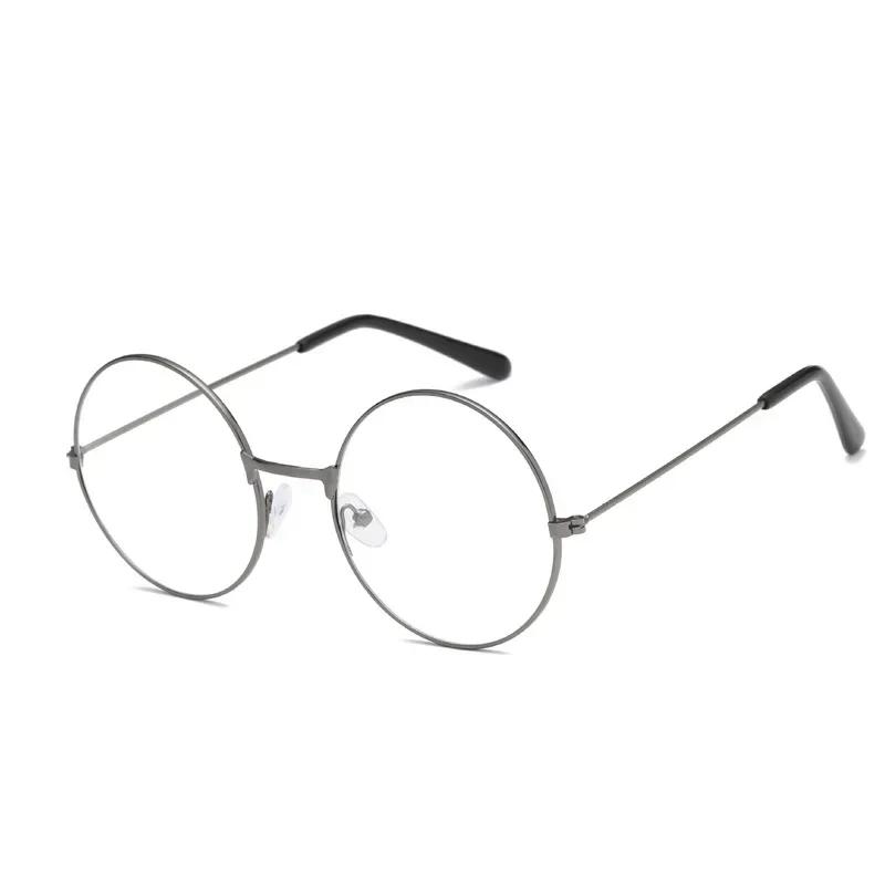 Косплей Аниме Очки Косплей Аксессуары Аниме Оправа Круглые Металлические Плоские Ретро Арт Очки Взрослый Мальчик Одежда Реквизит Подарки