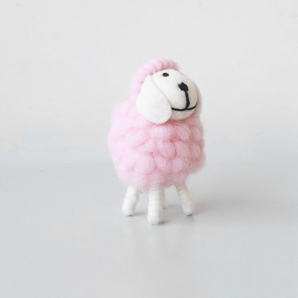 Supplies Miniatures Wool Felt Sheep Home Furnishings Mini Table Ornament Figurines Desktop Decor
