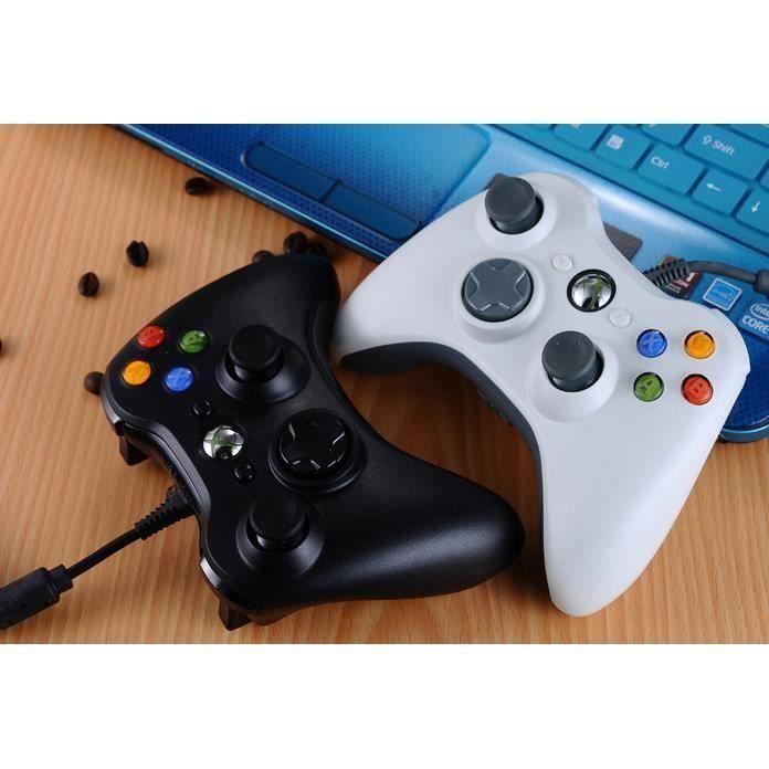 Manette de jeu - BLANC - Xbox - Filaire - USB - Vibration intégrée